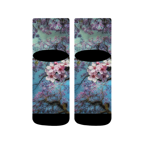 Cherry blossomL Quarter Socks