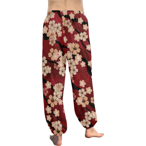 Sakura Breeze Ruby Wine Women's All Over Print Harem Pants (Model L18)