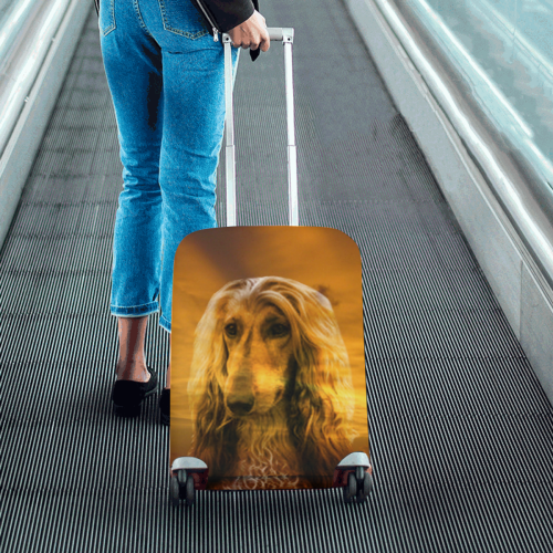 Dog Afghan Hound Luggage Cover/Small 18"-21"