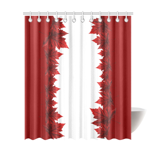 Autumn Leaves Shower Curtain Canada Souvenir Shower Curtain 72"x84"