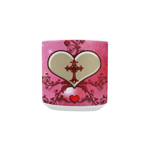 Wonderful heart with cross Heart-shaped Morphing Mug