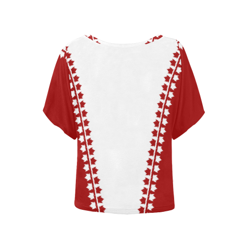 Classic Canada Shirts Women's Batwing-Sleeved Blouse T shirt (Model T44)