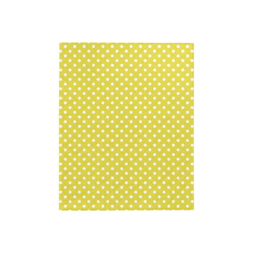 Yellow Polka Dot Quilt 40"x50"