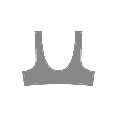 Dark Grey Smoke Gray Sport Top & High-Waisted Bikini Swimsuit (Model S07)