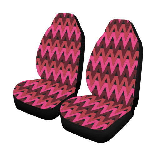 Crimson Chevrons Car Seat Covers (Set of 2)