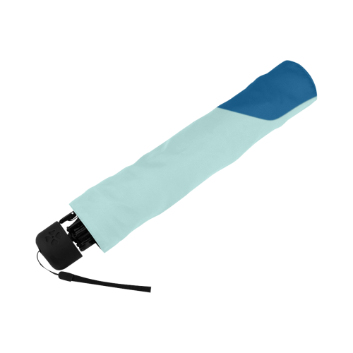 Classic Blue Angle Curl on Bleached Coral Anti-UV Foldable Umbrella (U08)