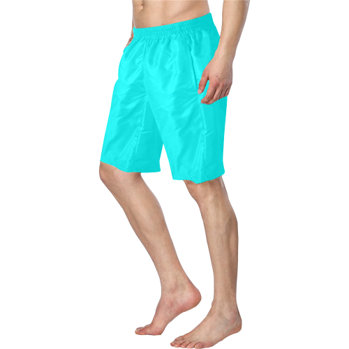 color aqua / cyan Men's Swim Trunk (Model L21)