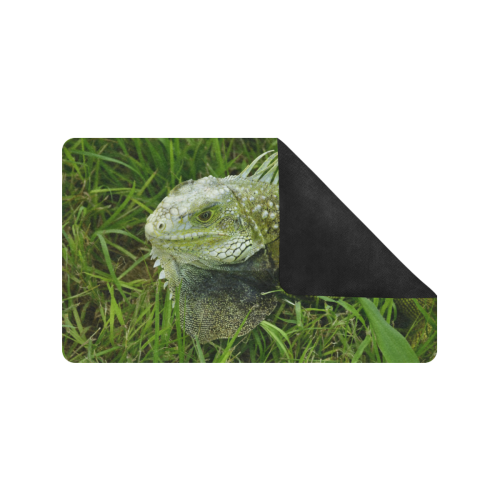 Iguana in Isabela Puerto Rico - ID:DSC0128 Doormat 30"x18" (Black Base)