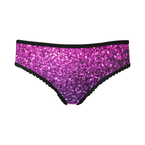 Beautiful Purple Pink Ombre glitter sparkles Women's All Over Print Girl Briefs (Model L14)