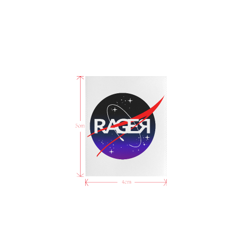 22 yr NIGHT NASA LOGO TAG Logo for Men&Kids Clothes (4cm X 5cm)