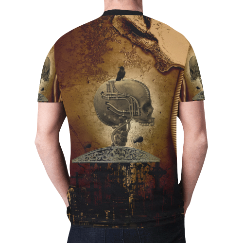 Mechanical skull New All Over Print T-shirt for Men (Model T45)