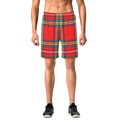 STEWART ROYAL MODERN HEAVY WEIGHT TARTAN Men's All Over Print Elastic Beach Shorts (Model L20)