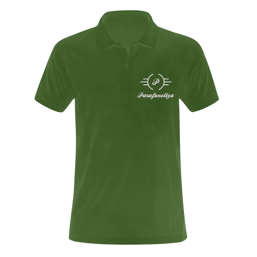 Parafanellya Men's Green Polo Men's Polo Shirt (Model T24)