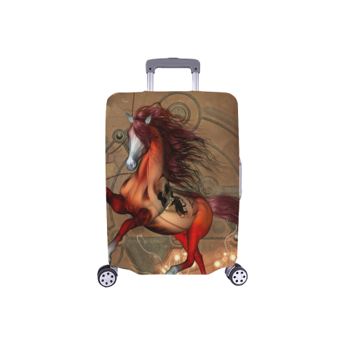 Wonderful horse with skull, red colors Luggage Cover/Small 18"-21"