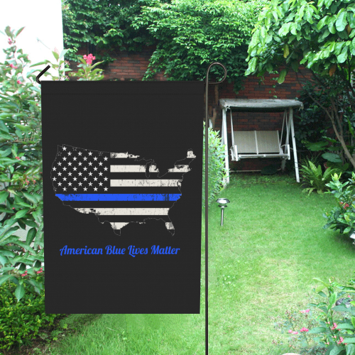 American Blue Lives Matter Garden Flag 28''x40'' （Without Flagpole）