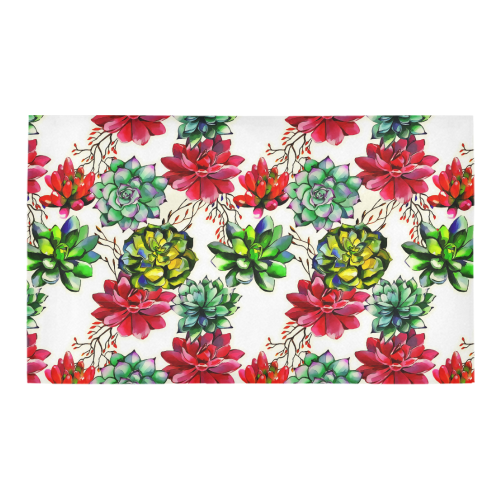 Vibrant Succulent Cactus Pattern Azalea Doormat 30" x 18" (Sponge Material)