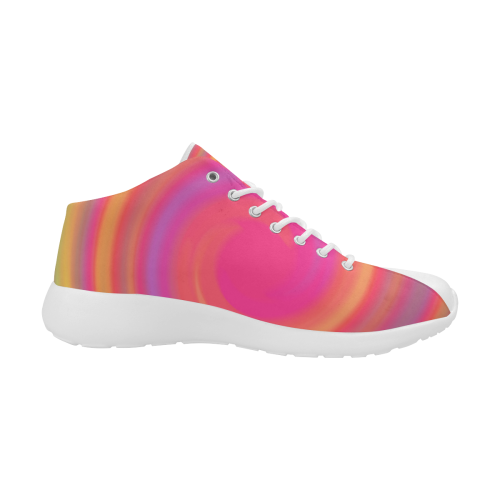 Rainbow Swirls Men's Basketball Training Shoes (Model 47502)