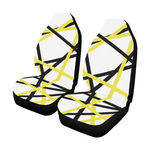 Black and yellow stripes Car Seat Covers (Set of 2)