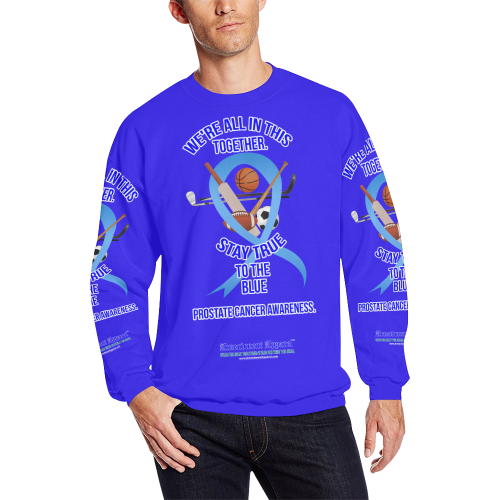 Prostate-Cancer-Awareness-Sweatshirt Men's Oversized Fleece Crew Sweatshirt (Model H18)