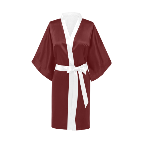 Dolphin Love Royal Burgundy/White Kimono Robe