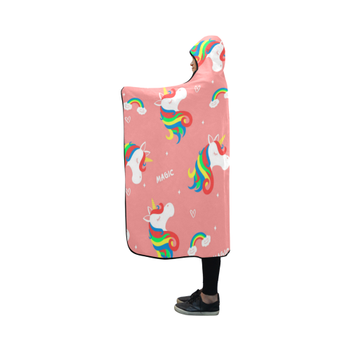 unicorn Hooded Blanket 50''x40''