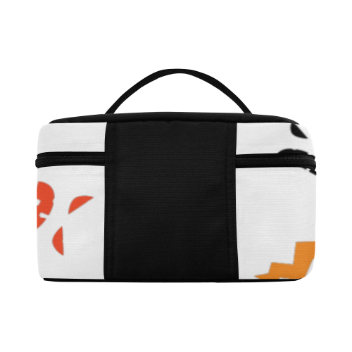 Pumpkin Faces HALLOWEEN WHITE Cosmetic Bag/Large (Model 1658)