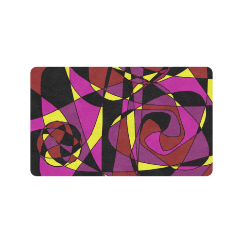 Multicolor Abstract Design S2020 Doormat 30"x18" (Black Base)