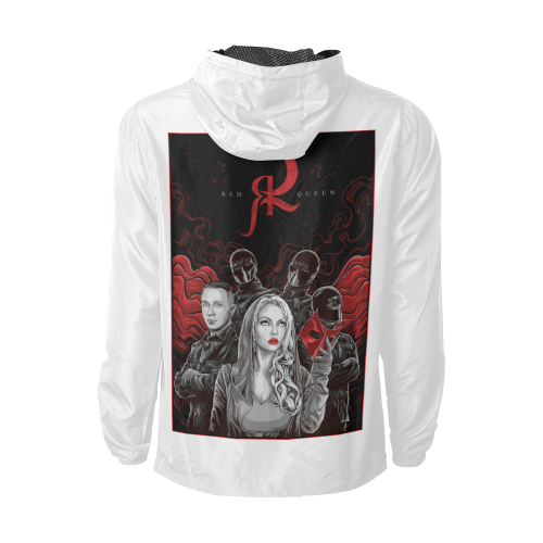 RED QUEEN BAND WHITE Unisex All Over Print Windbreaker (Model H23)