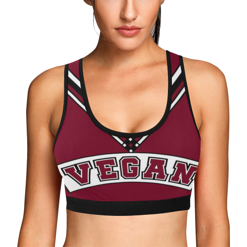 Vegan Cheerleader Women's All Over Print Sports Bra (Model T52)