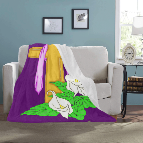 Easter Cross Purple Ultra-Soft Micro Fleece Blanket 40"x50"