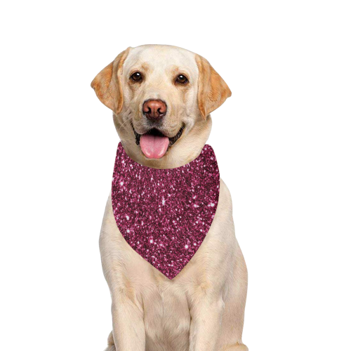 New Sparkling Glitter Print J by JamColors Pet Dog Bandana/Large Size