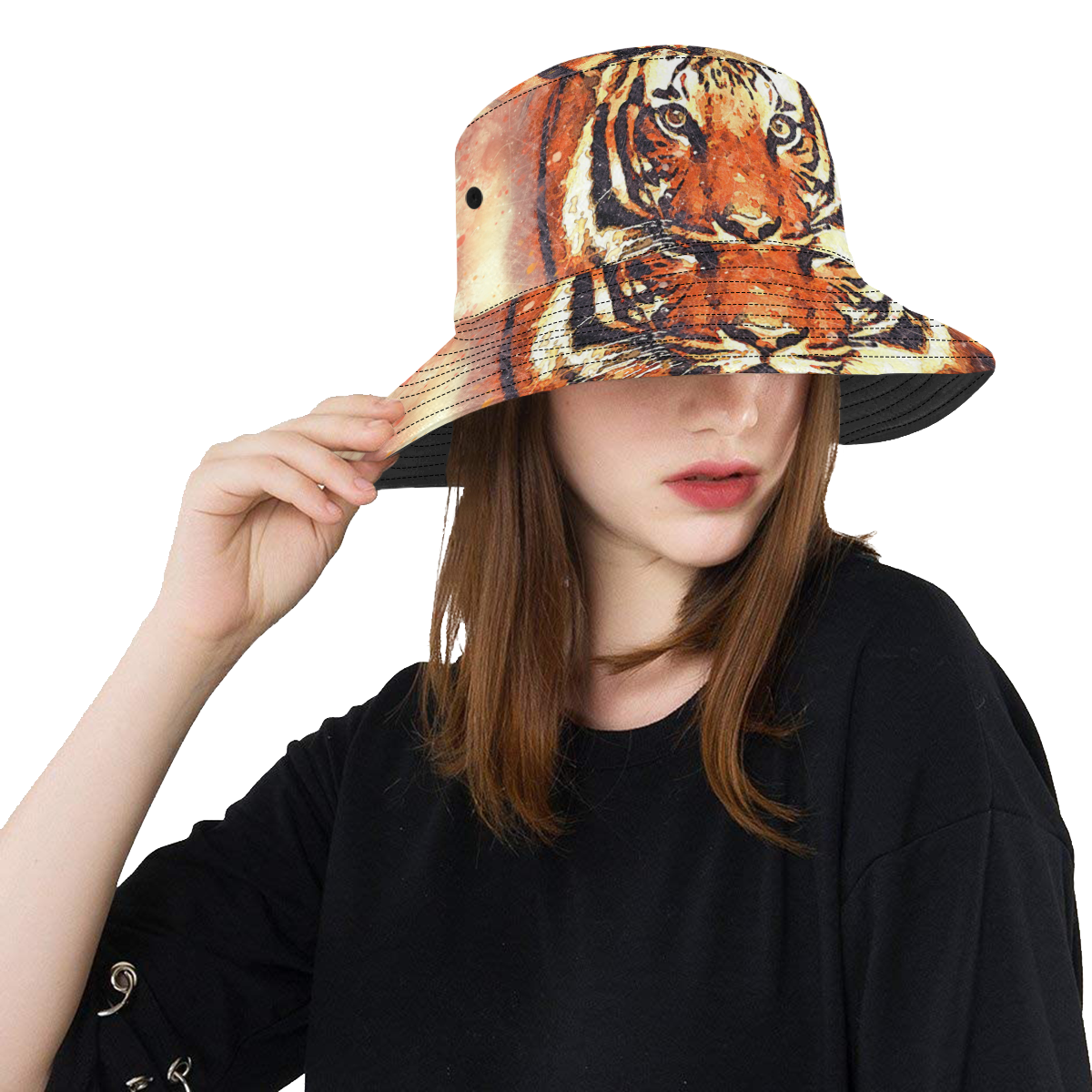 tiger print bucket hat