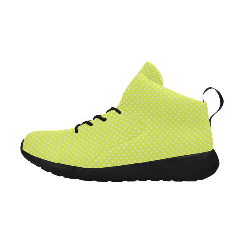 Yellow polka dots Women's Chukka Training Shoes (Model 57502)