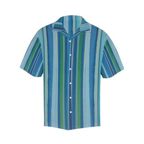 painted stripe Hawaiian Shirt (Model T58)