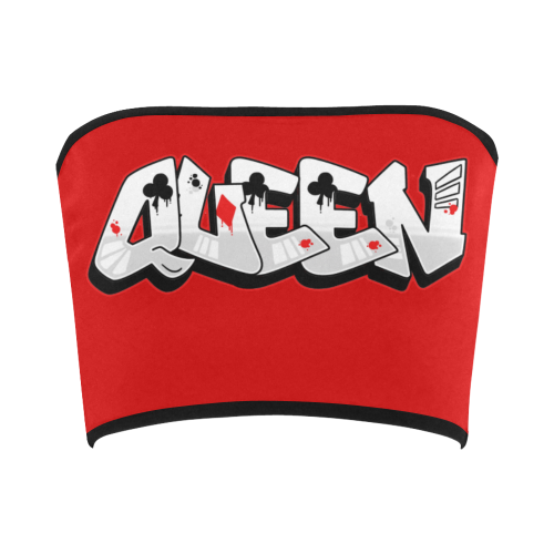 Graffiti Queen Red Bandeau Top