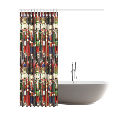 Christmas Nut Cracker Soldiers Shower Curtain 69"x84"