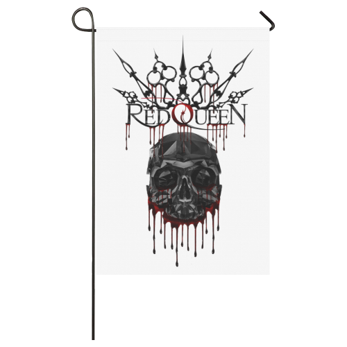 Red Queen Skull Blood Garden Flag 28''x40'' （Without Flagpole）