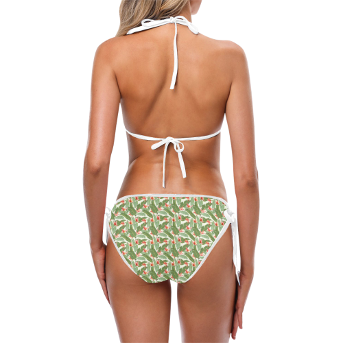 Tropical Banana Leaves Custom Bikini Swimsuit (Model S01)