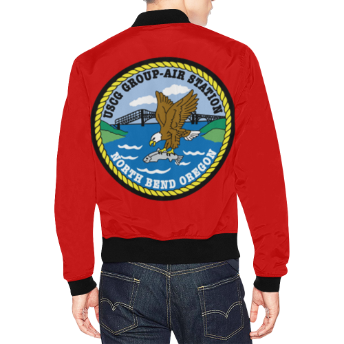 Coast Guard Air Station North Bend Oregon All Over Print Bomber Jacket for Men (Model H19)