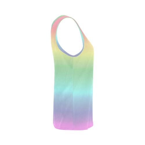 Pastel Rainbow All Over Print Tank Top for Women (Model T43)