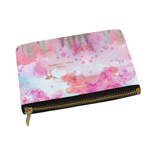 Little Deer in the Magic Pink Forest Carry-All Pouch 12.5''x8.5''