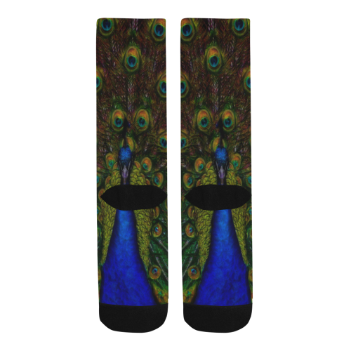 Awesome Peacock Men's Custom Socks