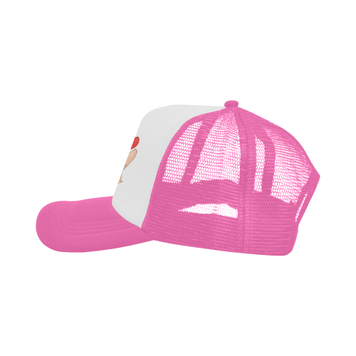 Finger Heart / Pink Trucker Hat