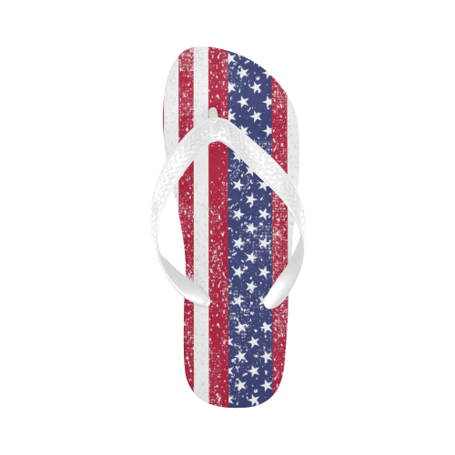 American Flag Distressed Flip Flops for Men/Women (Model 040)