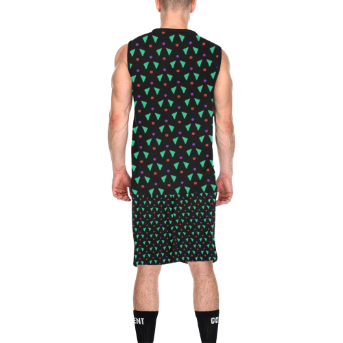 Funny Doodle Pattern 2B by JamColors All Over Print Basketball Uniform