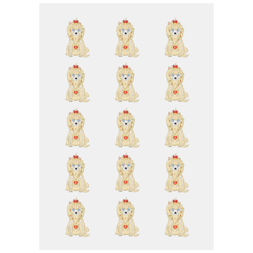 Adorable Yorkie Sugar Skull Personalized Temporary Tattoo (15 Pieces)