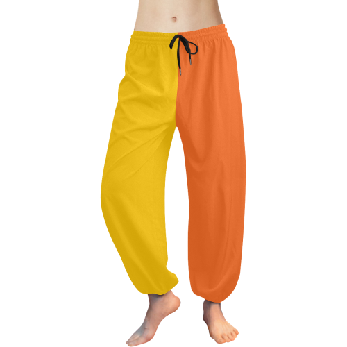 joker or pied piper pants orange yellow Women's All Over Print Harem Pants (Model L18)
