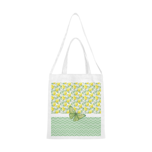 Butterfly And Lemons Canvas Tote Bag/Medium (Model 1701)