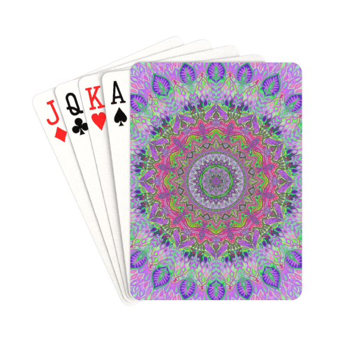 mandala paon 6 Playing Cards 2.5"x3.5"