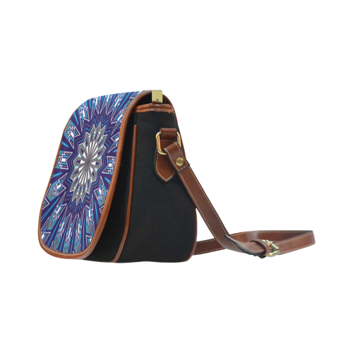 The Connection Blue Saddle Bag/Small (Model 1649)(Flap Customization)